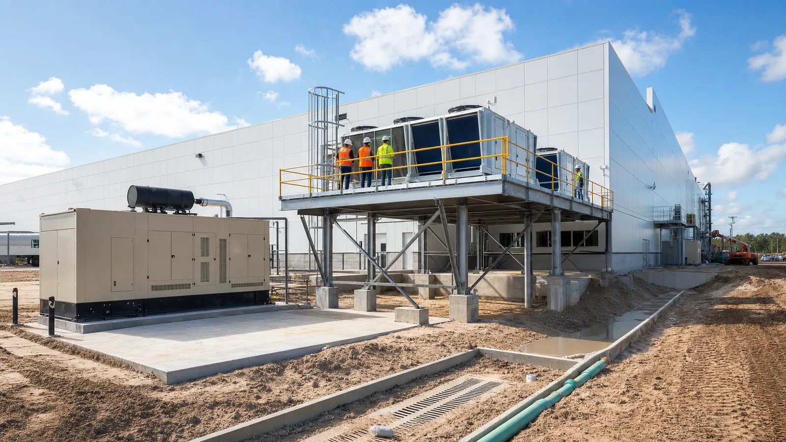 Photorealistic cold storage facility resilience in Florida Photorealistic cold storage facility resilience in Florida