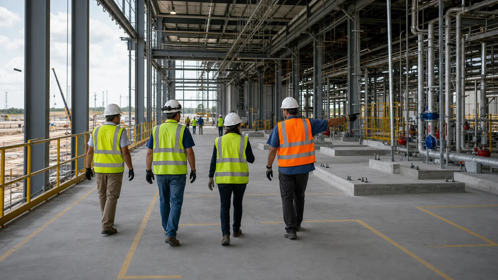 Photorealistic process industrial building layout in Florida