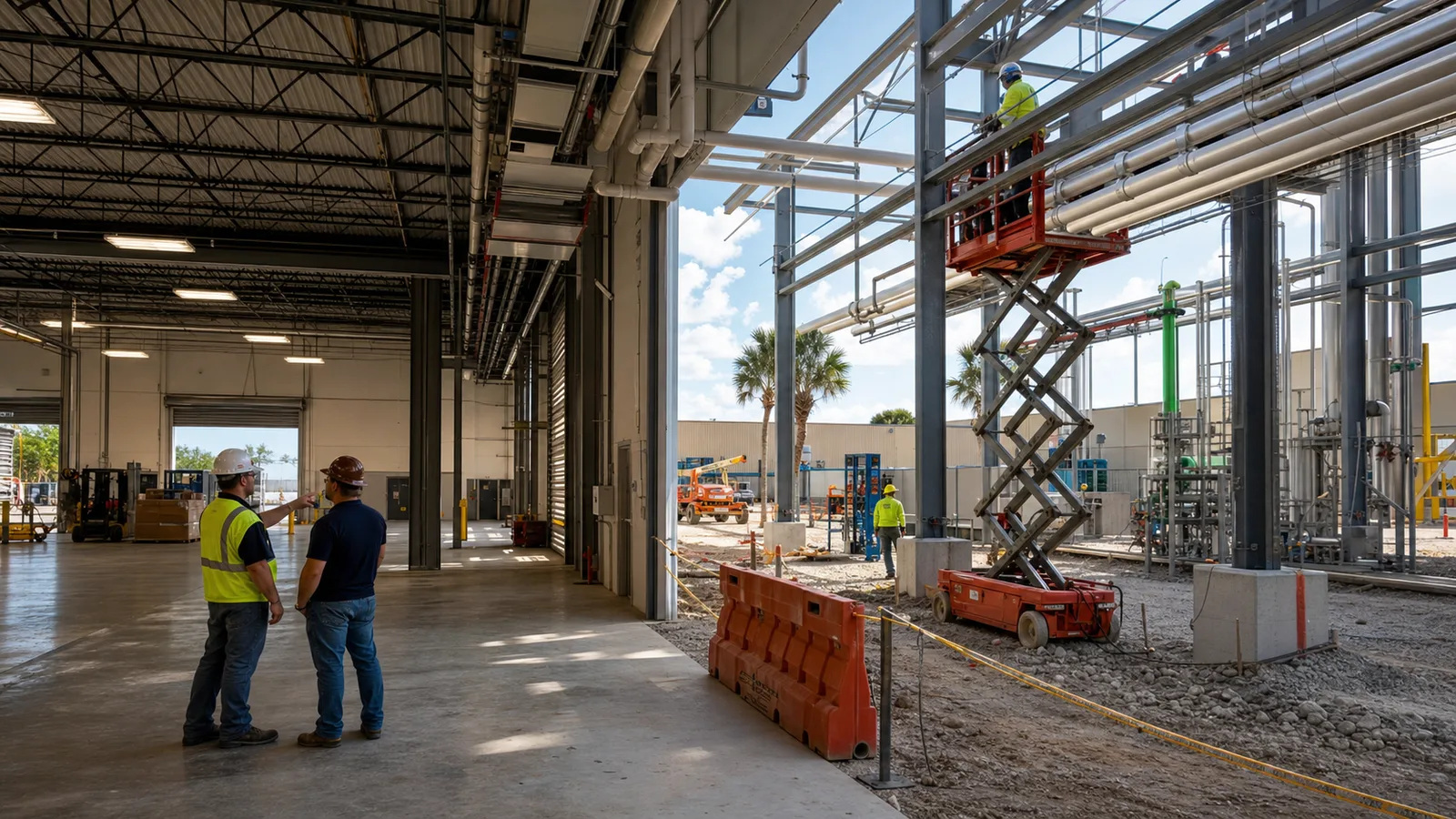 Photorealistic process industrial retrofit and expansion in Florida Photorealistic process industrial retrofit and expansion in Florida